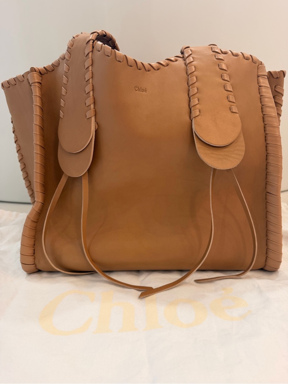 Chloé Mony Medium Light Tan Leather Tote - Picture 2 of 16